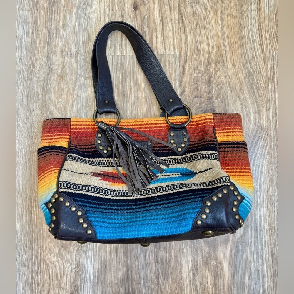 STS Ranchwear Saddle Blanket Tote EUC